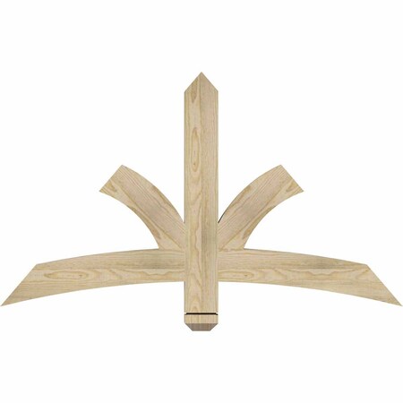 Ekena Millwork Davenport Rough Sawn Timber Gable Bracket, Douglas Fir, 48"W x 28"H x 2"D x 4"F, 14/12 Pitch GBW048X28X0204DAV00RDF